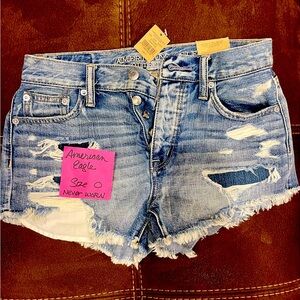 women's jeans shorts American eagle size 0 new